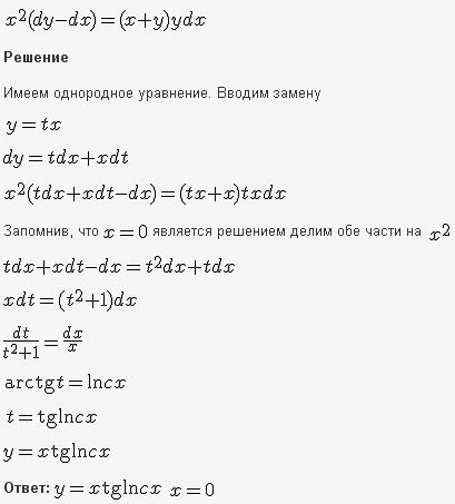 Уравнения первого порядка - решение задачи 341