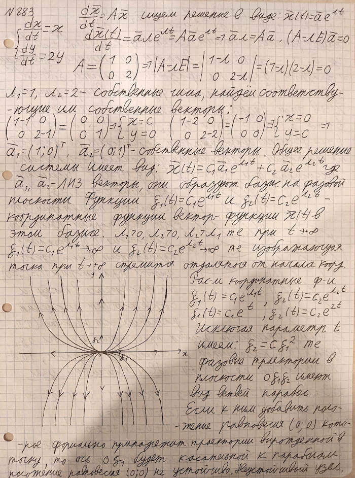 Устойчивость - решение задачи 883