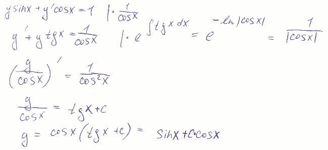 Уравнения первого порядка - решение задачи 366