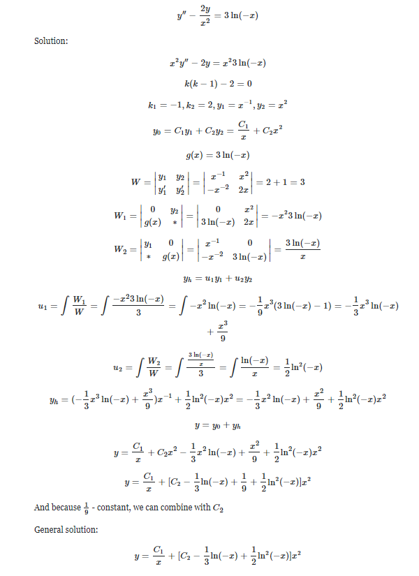 Линейные уравнения с постоянными коэффициентами - решение задачи 606